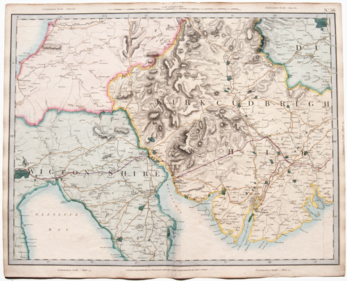 antique map of England, Wales and Scotland Railways and Stations Cruchley 1862